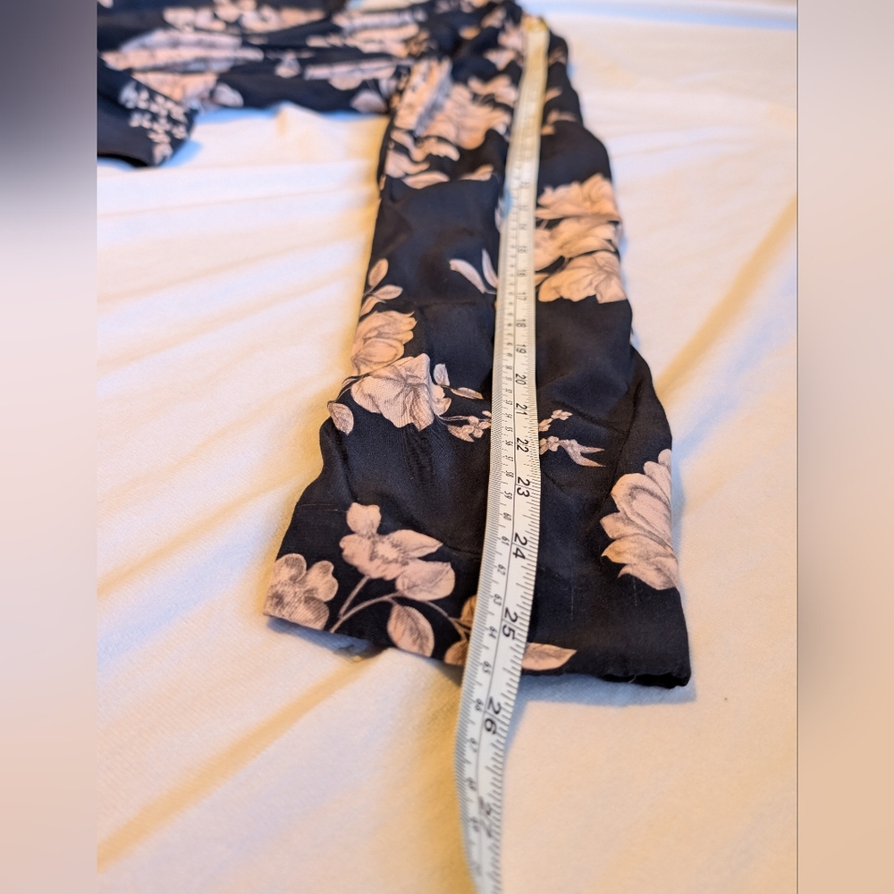 Marissa Webb Faux Wrap Navy And Pink Floral Mini Dress Size 8 Ethereal Boho - Picture 7 of 9